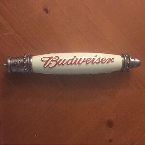Budweiser Cream and Red Tap Handle